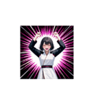 笑顔で応援！やさしい女の子スタンプ002（個別スタンプ：11）