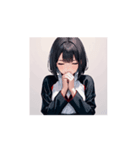 笑顔で応援！やさしい女の子スタンプ002（個別スタンプ：14）