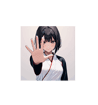 笑顔で応援！やさしい女の子スタンプ002（個別スタンプ：15）