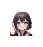 ホっこり笑顔の女の子スタンプ002（個別スタンプ：1）