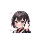 ホっこり笑顔の女の子スタンプ002（個別スタンプ：2）
