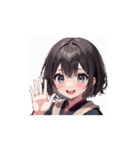 ホっこり笑顔の女の子スタンプ002（個別スタンプ：3）