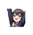 ホっこり笑顔の女の子スタンプ002（個別スタンプ：4）