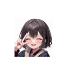 ホっこり笑顔の女の子スタンプ002（個別スタンプ：5）