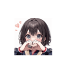 ホっこり笑顔の女の子スタンプ002（個別スタンプ：8）