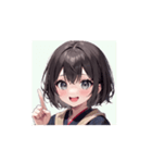 ホっこり笑顔の女の子スタンプ002（個別スタンプ：9）