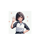 毎日使える！？元気な女の子スタンプ（個別スタンプ：5）