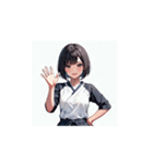 毎日使える！？元気な女の子スタンプ（個別スタンプ：8）