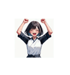 毎日使える！？元気な女の子スタンプ（個別スタンプ：15）