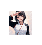 笑顔で応援！やさしい女の子スタンプ（個別スタンプ：2）