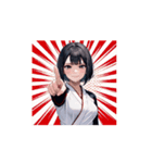 笑顔で応援！やさしい女の子スタンプ（個別スタンプ：3）