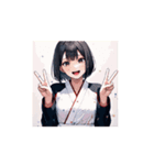 笑顔で応援！やさしい女の子スタンプ（個別スタンプ：4）