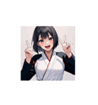 笑顔で応援！やさしい女の子スタンプ（個別スタンプ：5）