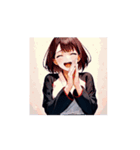 笑顔で応援！やさしい女の子スタンプ（個別スタンプ：7）