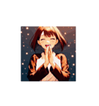 笑顔で応援！やさしい女の子スタンプ（個別スタンプ：8）
