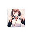 笑顔で応援！やさしい女の子スタンプ（個別スタンプ：10）