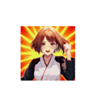 笑顔で応援！やさしい女の子スタンプ（個別スタンプ：16）