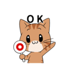 【冬】ふわもちネコさん③ 茶トラさん（個別スタンプ：9）