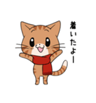 【冬】ふわもちネコさん③ 茶トラさん（個別スタンプ：19）