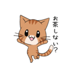 【冬】ふわもちネコさん③ 茶トラさん（個別スタンプ：21）