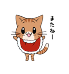【冬】ふわもちネコさん③ 茶トラさん（個別スタンプ：24）