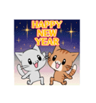 【冬】ふわもちネコさん③ 茶トラさん（個別スタンプ：34）