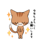 【冬】ふわもちネコさん③ 茶トラさん（個別スタンプ：40）