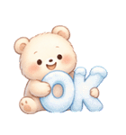 ずっと使える♡冬やさしいくまさん（個別スタンプ：2）