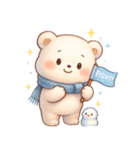 ずっと使える♡冬やさしいくまさん（個別スタンプ：18）