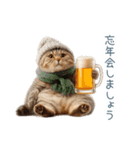 毎日使える冬の猫【かわいい・連絡】（個別スタンプ：7）