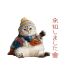 毎日使える冬の猫【かわいい・連絡】（個別スタンプ：18）