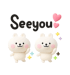 しろくま♪白うさぎ♡毎日使えるスタン（個別スタンプ：30）