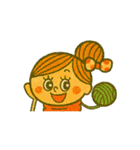 毛糸女子けいとさんの冬編みスタンプ（個別スタンプ：2）