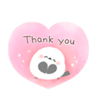 ふんわり＊シマエナガさん【水彩画】（個別スタンプ：3）