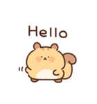 ぽっちゃリスの英語（個別スタンプ：1）