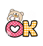冬を感じる♡くま被り物ゆるねこ（個別スタンプ：12）