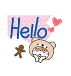 冬を感じる♡くま被り物ゆるねこ（個別スタンプ：23）