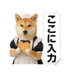 メイドになった柴犬メッセージスタンプ（個別スタンプ：4）