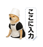 メイドになった柴犬メッセージスタンプ（個別スタンプ：15）