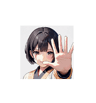 やさしく笑う和風ガールスタンプ（個別スタンプ：13）