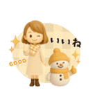 【3D】背景が動く♡大人ガーリー＊冬（個別スタンプ：8）