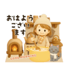 【3D】背景が動く♡大人ガーリー＊冬（個別スタンプ：13）