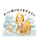 【3D】背景が動く♡大人ガーリー＊冬（個別スタンプ：15）