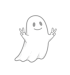 透明な幽霊のスタンプ（個別スタンプ：25）