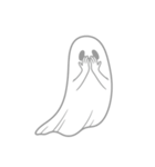 透明な幽霊のスタンプ（個別スタンプ：34）