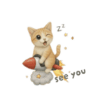 ハチワレと茶トラの日常（個別スタンプ：4）