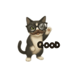 ハチワレと茶トラの日常（個別スタンプ：14）