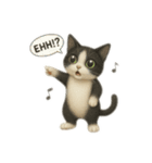 ハチワレと茶トラの日常（個別スタンプ：15）