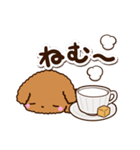 トイプードル【レッド】カフェ（個別スタンプ：3）
