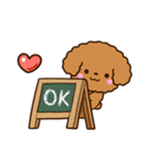 トイプードル【レッド】カフェ（個別スタンプ：8）